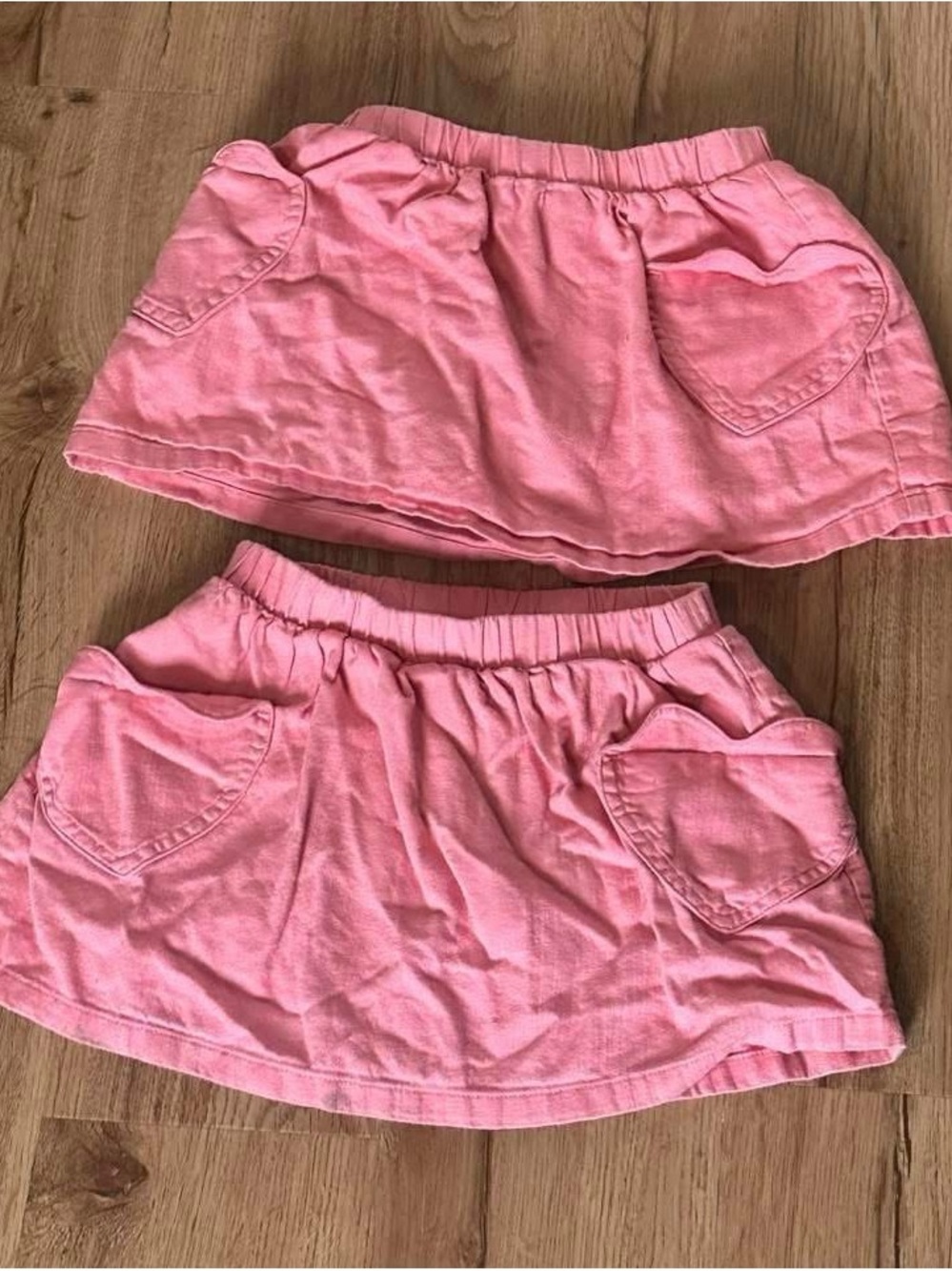 Girls' Pink Heart-Pocket skorts - Cute twin set Casual Style